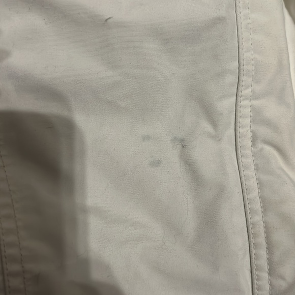 The North Face White Winter Jacket Hyvent 550 Coat STAINS - Picture 5 of 7